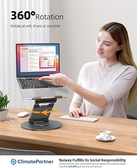 Soporte Metálico Giratorio para Laptop